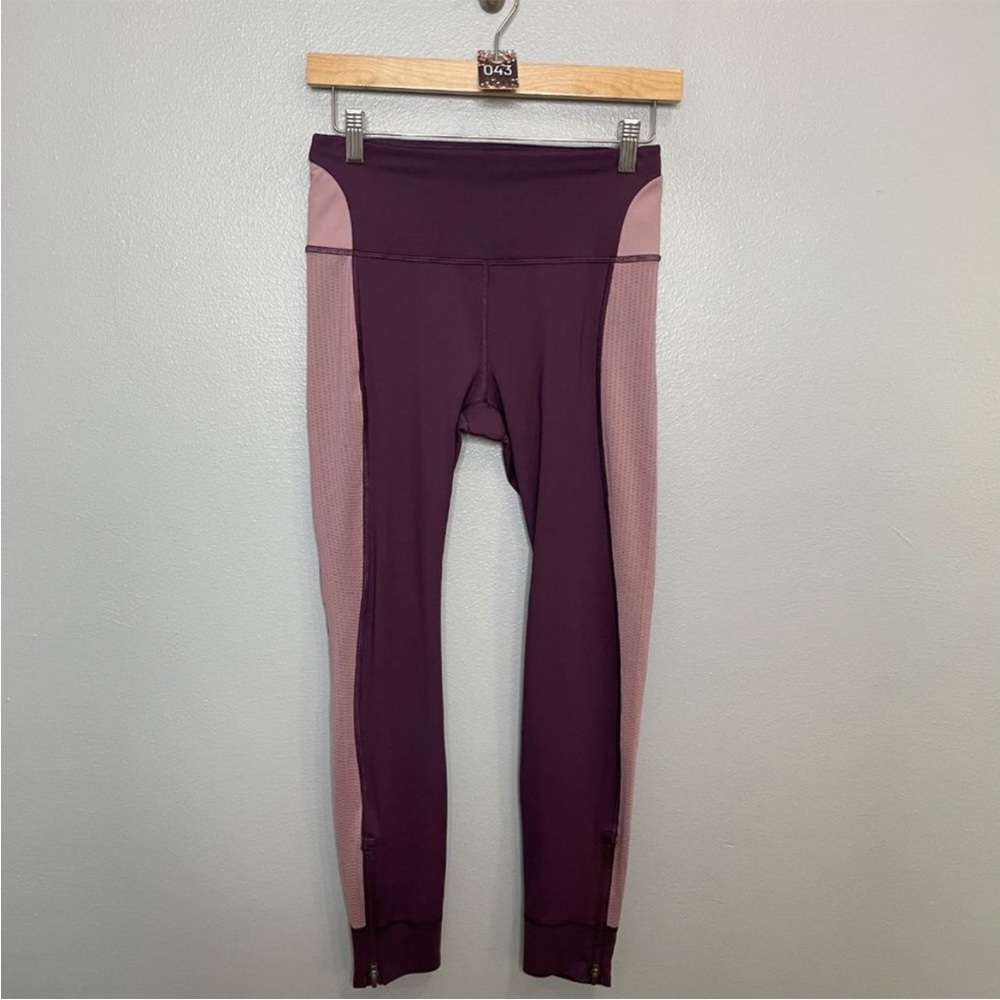 043 - ATHLETA X ALLYSON FELIX legend mesh side leggings in agate purple size S